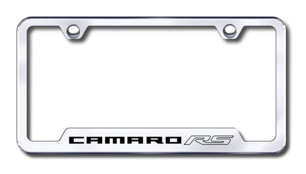 Chevrolet Camaro RS Stainless Steel Notched Laser Etched License Frame - GF.CMRRS.EC