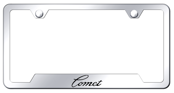 Ford Comet Cut-Out Frame - Laser Etched Mirrored License Plate Frame - GF.CMT.EC