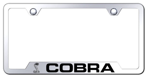 Ford Cobra Stainless Steel Notched Laser Etched License Frame - GF.COB.EC