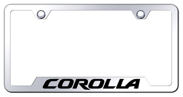 Toyota Corolla Stainless Steel Notched Laser Etched License Frame - GF.COR.EC