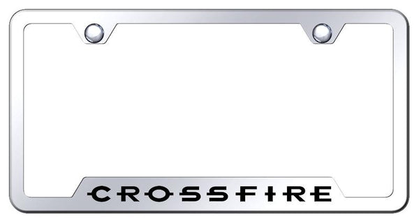 Chrysler Crossfire Stainless Steel Notched Laser Etched License Frame - GF.CRO.EC