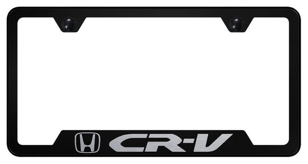 Honda CRV Black Notched Laser Etched License Frame - GF.CRV.EB