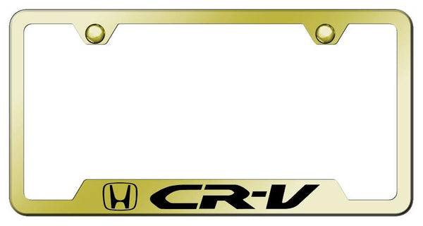 Honda CRV Gold Notched Laser Etched License Frame - GF.CRV.EG