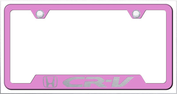 Honda CRV Pink Notched Laser Etched License Frame - GF.CRV.EP