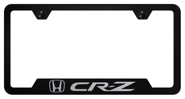 Honda CRZ Black Notched Laser Etched License Frame - GF.CRZ.EB