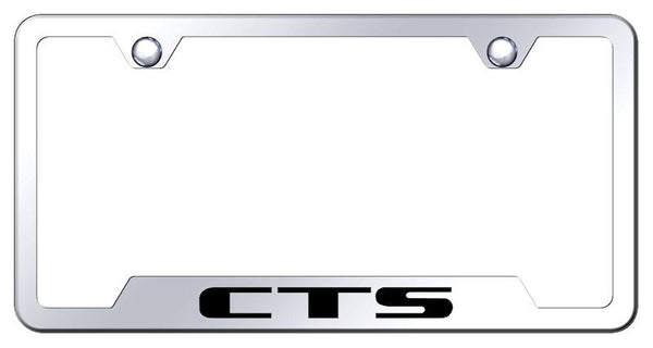 Cadillac CTS Stainless Steel Notched Laser Etched License Frame - GF.CTS.EC