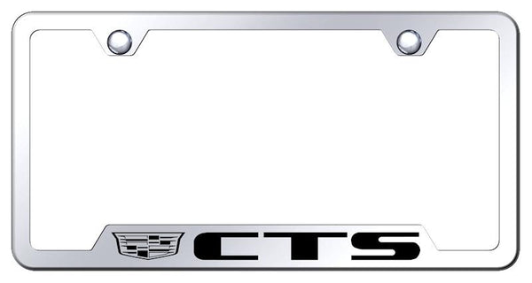 Cadillac CTS Stainless Steel Notched Laser Etched License Frame - GF.CTS3.EC