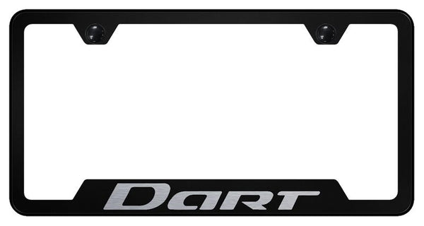 Dodge Dart Black Notched Laser Etched License Frame - GF.DART.EB