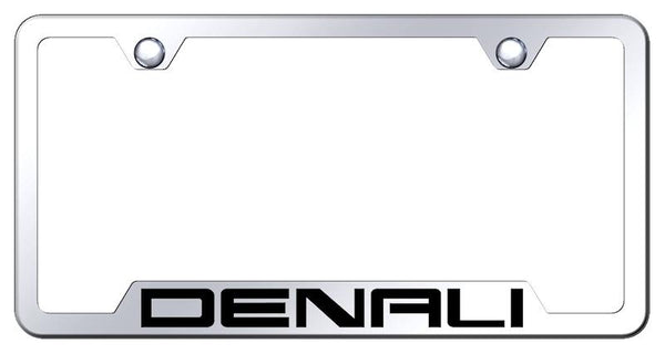 GMC Denali Stainless Steel Notched Laser Etched License Frame - GF.DEN.EC