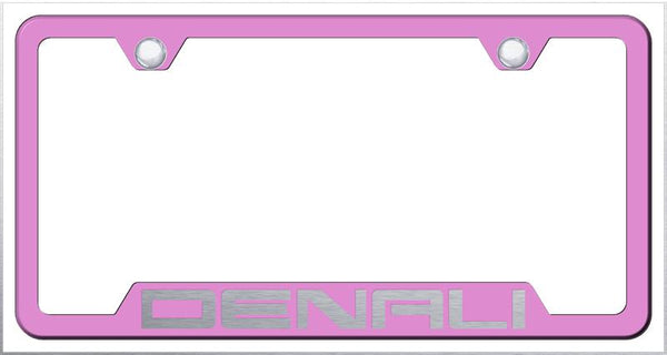 GMC Denali Pink Notched Laser Etched License Frame - GF.DEN.EP