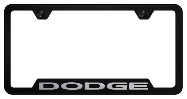 Dodge Dodge Black Notched Laser Etched License Frame - GF.DOD.EB