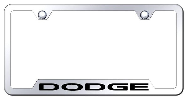 Dodge Dodge Stainless Steel Notched Laser Etched License Frame - GF.DOD.EC