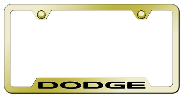 Dodge Dodge Gold Notched Laser Etched License Frame - GF.DOD.EG