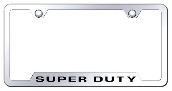 Ford Superduty Stainless Steel Notched Laser Etched License Frame - GF.DTY.EC