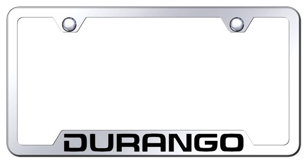 Dodge Durango Stainless Steel Notched Laser Etched License Frame - GF.DUR.EC