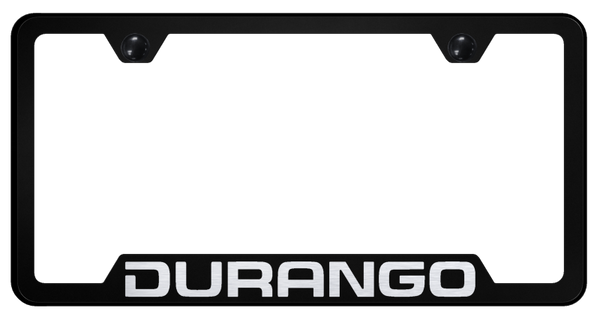 Dodge Durango Cut-Out Frame - Laser Etched Black License Plate Frame - GF.DUR.EB