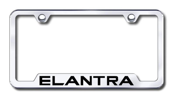 Hyundai Elantra Stainless Steel Notched Laser Etched License Frame - GF.ELA.EC