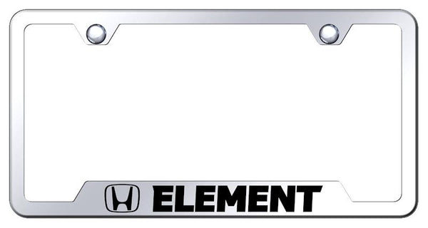 Honda Element Stainless Steel Notched Laser Etched License Frame - GF.ELE.EC