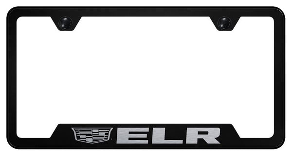 Cadillac ELR Black Notched Laser Etched License Frame - GF.ELR3.EB