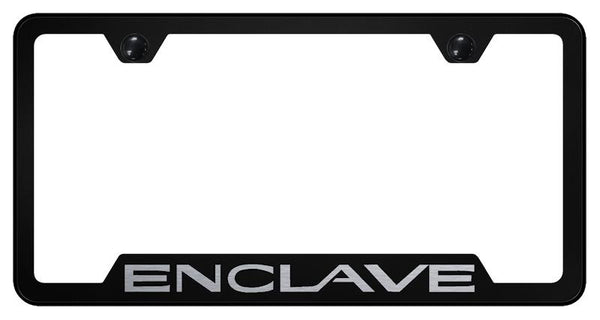 Buick Enclave Black Notched Laser Etched License Frame - GF.ENC.EB