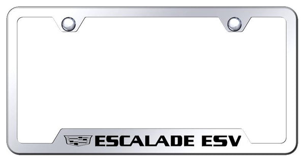 Cadillac ESV Stainless Steel Notched Laser Etched License Frame - GF.ESV3.EC