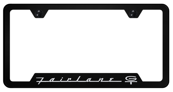 Ford Fairlane GT Cut-Out Frame - Laser Etched Black License Plate Frame - GF.FAIGT.EB