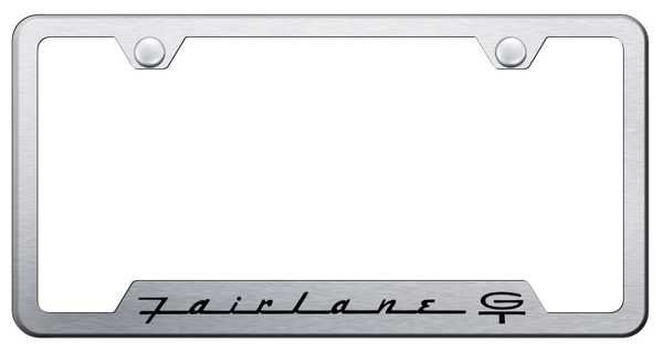 Ford Fairlane GT Cut-Out Frame - Laser Etched Brushed License Plate Frame - GF.FAIGT.ES