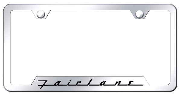 Ford Fairlane Cut-Out Frame - Laser Etched Mirrored License Plate Frame - GF.FAI.EC