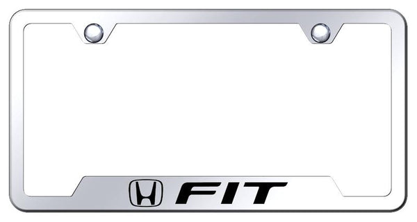 Honda Fit Stainless Steel Notched Laser Etched License Frame - GF.FIT.EC