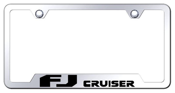 Toyota FJ Cruiser Stainless Steel Notched Laser Etched License Frame - GF.FJC.EC