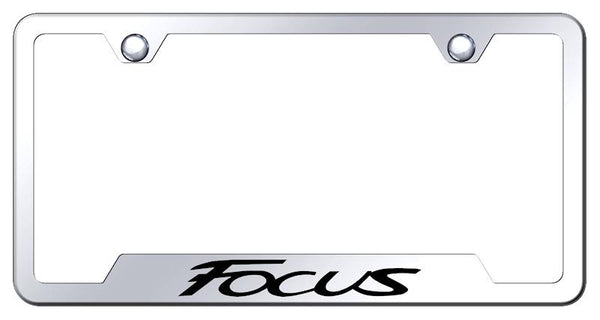 Ford Focus Stainless Steel Notched Laser Etched License Frame - GF.FOC.EC