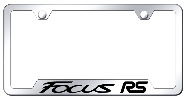 Ford Focus RS Cut-Out Frame - Laser Etched Mirrored License Plate Frame - GF.FOCRS.EC