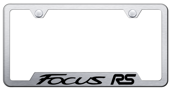 Ford Focus RS Cut-Out Frame - Laser Etched Brushed License Plate Frame - GF.FOCRS.ES