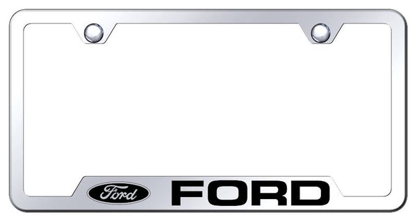 Ford Ford Stainless Steel Notched Laser Etched License Frame - GF.FOR.EC