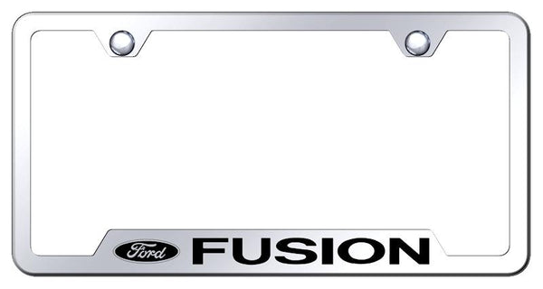 Ford Fusion Stainless Steel Notched Laser Etched License Frame - GF.FUS.EC