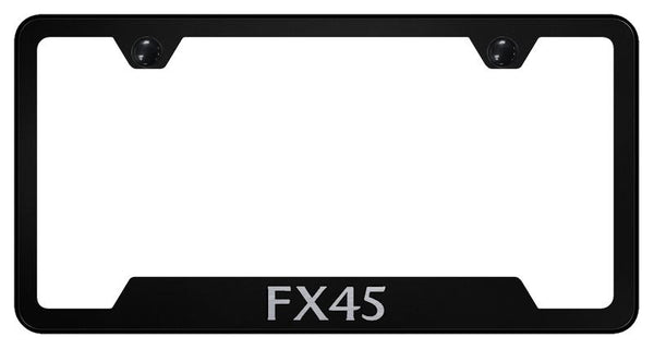 Infiniti FX45 Black Notched Laser Etched License Frame - GF.FX4.EB