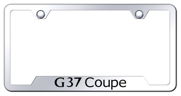 Infiniti G37 Coupe Stainless Steel Notched Laser Etched License Frame - GF.G37C.EC