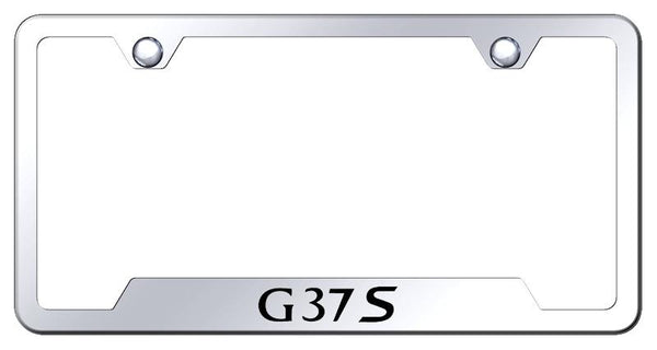 Infiniti G37S Stainless Steel Notched Laser Etched License Frame - GF.G37S.EC