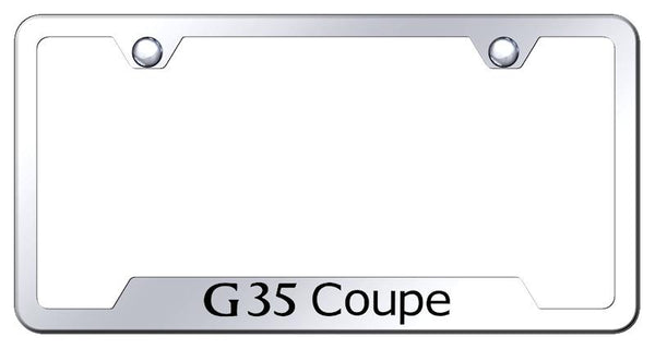 Infiniti G35 Coupe Stainless Steel Notched Laser Etched License Frame - GF.G3C.EC