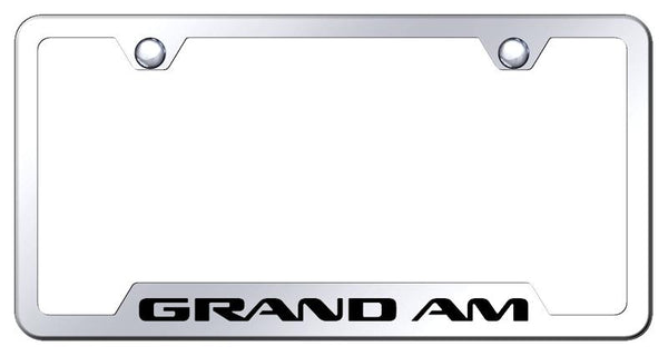 Pontiac Grand Am Stainless Steel Notched Laser Etched License Frame - GF.GAM.EC