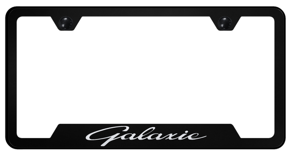 Ford Galaxie Cut-Out Frame - Laser Etched Black License Plate Frame - GF.GLX.EB