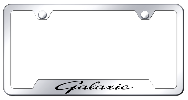 Ford Galaxie Cut-Out Frame - Laser Etched Mirrored License Plate Frame - GF.GLX.EC