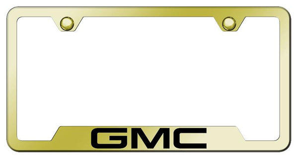 GMC GMC Gold Notched Laser Etched License Frame - GF.GMC.EG