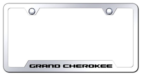 Jeep Grand Cherokee Stainless Steel Notched Laser Etched License Frame - GF.GRA.EC