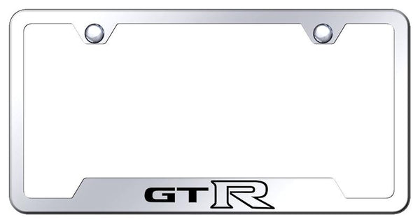 Nissan GTR Stainless Steel Notched Laser Etched License Frame - GF.GTR.EC