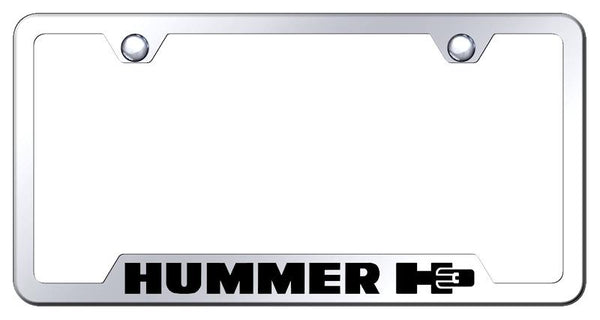 Hummer H3 Stainless Steel Notched Laser Etched License Frame - GF.H3.EC