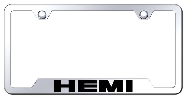 Chrysler/Dodge Hemi Stainless Steel Notched Laser Etched License Frame - GF.HEM.EC