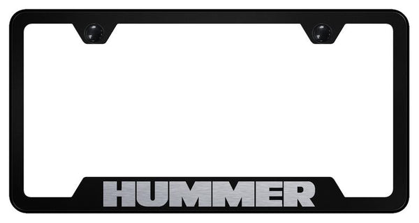 Hummer Hummer Black Notched Laser Etched License Frame - GF.HUM.EB