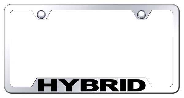 Hybrid Stainless Steel Notched Laser Etched License Frame - GF.HYB.EC