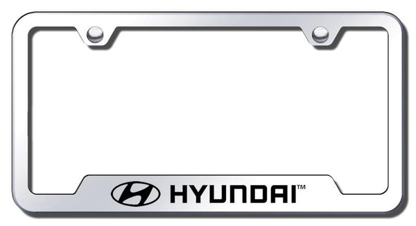 Hyundai Hyundai Stainless Steel Notched Laser Etched License Frame - GF.HYU.EC